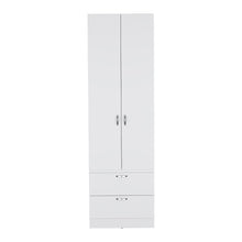 Closet Agata, Blanco, con dos puertas y dos cajones ZF