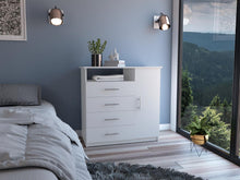 Organizador Barlovento, Blanco Duqueza, con Cuatro Cajones y una puerta