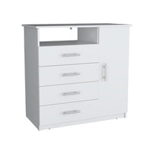 Organizador Barlovento, Blanco Duqueza, con Cuatro Cajones y una puerta