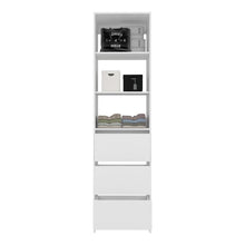 Closet  Eco, Kronos Blanco, Con tres entrepaños y tres cajones amplios para organizar ropa ZF