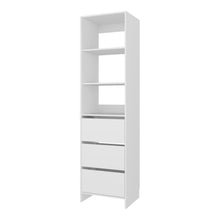Closet  Eco, Kronos Blanco, Con tres entrepaños y tres cajones amplios para organizar ropa ZF