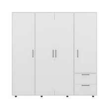 Closet Vanez, Kronos Blanco, Con cuatro puertas abatibles y dos cajones para guardar ropa ZF