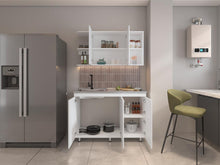 Cocina Integral Giotto 120, Kronos Blanco, Incluye Mesón Izquierdo ZF