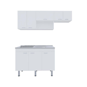 Cocina Integral Oceana, Kronos Blanco, Incluye Meson 118 cm ZF