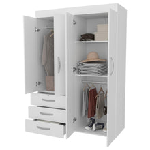 Closet Denver, Kronos Blanco, con cuatro puertas abatibles ZF