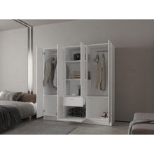 Closet Adira, Blanco, con Siete Puertas Abatibles y Un Cajon ZF