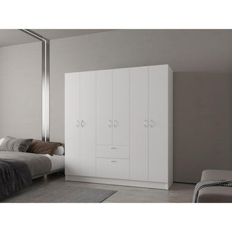 Closet Adira, Blanco, con Siete Puertas Abatibles y Un Cajon ZF