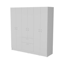 Closet Adira, Blanco, con Siete Puertas Abatibles y Un Cajon ZF