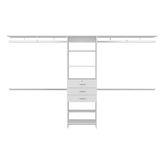 Closet Abierto Leda, Blanco, con cuatro tubos cromados ZF