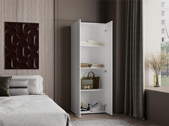Closet Beico, Blanco Duqueza, con dos Puertas Abatibles y cuatro entrepaños ZF