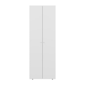 Closet Beico, Blanco Duqueza, con dos Puertas Abatibles y un Tubo cromado ZF