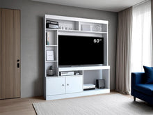 Mesa Para Tv Roy, Blanco Duqueza, con Espacio Para Televisor de 55 Pulgadas