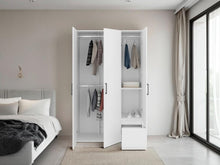 Closet Kenvil, Blanco Duqueza, con un cajon y tres puertas