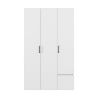 Closet Kenvil, Blanco Duqueza, con un cajon y tres puertas