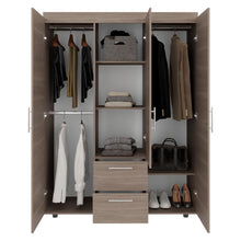 Closet Mercury, Bardolino, Con dos cajones y dos tubos cromados