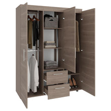 Closet Mercury, Bardolino, Con dos cajones y dos tubos cromados