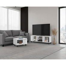 Combo Para Sala Pity, Kronos Blanco, Incluye Mesa para TV 65" y Mesa de Centro ZF