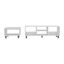 Combo Para Sala Pity, Kronos Blanco, Incluye Mesa para TV 65" y Mesa de Centro ZF