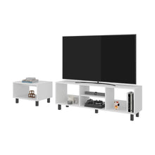 Combo Para Sala Pity, Kronos Blanco, Incluye Mesa para TV 65" y Mesa de Centro ZF