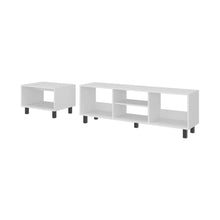 Combo Para Sala Pity, Kronos Blanco, Incluye Mesa para TV 65" y Mesa de Centro ZF