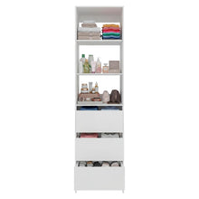 Closet Independiente 40, Blanco, con 2 entrepaños y 3 cajones multiusos ZF