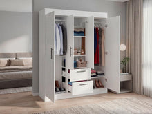 Closet Aura, Blanco Duqueza, Con 4 Puertas y 2 Cajones
