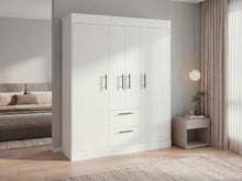 Closet Aura, Blanco Duqueza, Con 4 Puertas y 2 Cajones