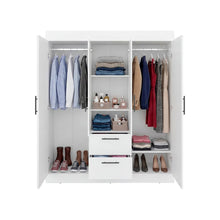 Closet Aura, Blanco Duqueza, Con 4 Puertas y 2 Cajones