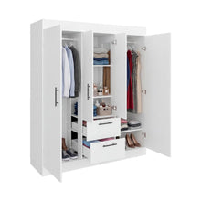 Closet Aura, Blanco Duqueza, Con 4 Puertas y 2 Cajones
