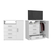 Organizador Barlovento, Blanco Perla, con Cuatro Cajones y una Puerta   X2