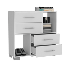 Organizador Karely, Blanco, 4 cajones multiusos deslizables ZF