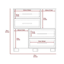 Set de 2 Organizadores Karely, Blanco, 4 Cajones Multiusos Deslizables ZF