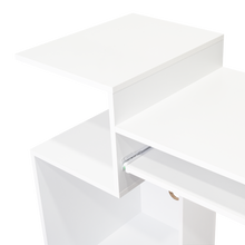 Combo para Oficina Izan, Blanco, Incluye Escritorio y Biblioteca