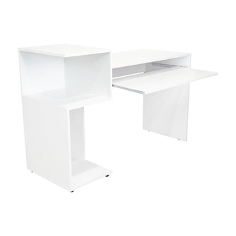 Combo Para Oficina Izan, Blanco, Incluye Escritorio y Biblioteca