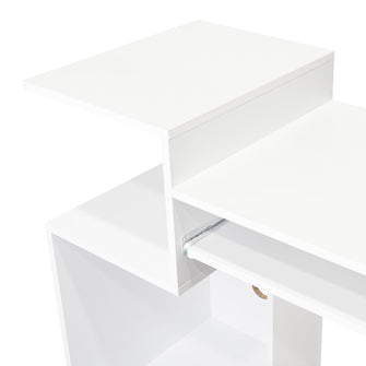 Combo Para Oficina Izan, Blanco, Incluye Escritorio y Biblioteca