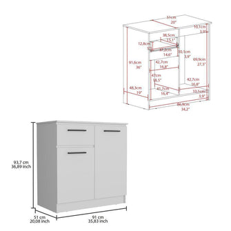 Combo Para Habitación Gema, Incluye Cama - Colchón - Organizador - Mesa de Noche y Espejo