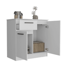 Organizador Indira, Blanco Duqueza, con tres cajones multiusos deslizables