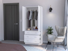 Closet Pilic, Blanco Duqueza, tres cajones con gran capacidad de almacenamiento ZF