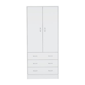 Closet Pilic, Blanco Duqueza, tres cajones con gran capacidad de almacenamiento ZF