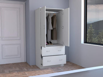 Closet Pilic, Blanco, dos cajones con gran capacidad de almacenamiento ZF