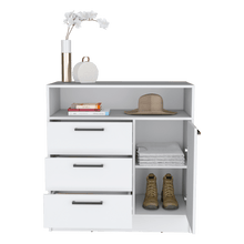 Organizador Omex, Blanco, con Tres Cajones y Una Puerta Abatible ZF