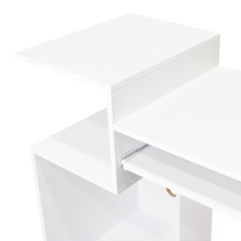 Combo Para Oficina Izan, Blanco, Incluye Escritorio y Biblioteca