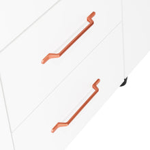 Closet Golden, Blanco y Oro Rosa, Variedad de Entrepaños y Seis Puertas Abatibles