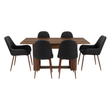 Combo Comedor Sonora, Cobre, Wengue y Café Claro, Incluye Comedor y 6 Sillas