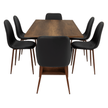 Combo Comedor Sonora, Cobre, Wengue y Café Claro, Incluye Comedor y 6 Sillas