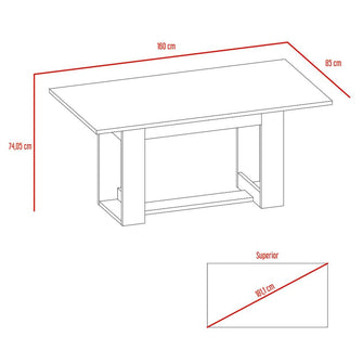 Combo Comedor Sonora, Cobre, Wengue y Café Claro, Incluye Comedor y 6 Sillas