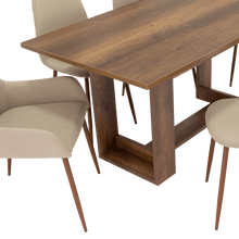 Combo Comedor Sonora, Cobre, Café Claro y Chocolate, Incluye Comedor y 6 Sillas