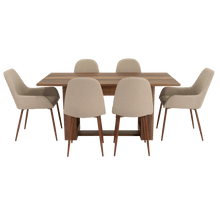 Combo Comedor Sonora, Cobre, Café Claro y Chocolate, Incluye Comedor y 6 Sillas