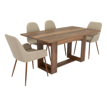 Combo Comedor Sonora, Cobre, Café Claro y Chocolate, Incluye Comedor y 6 Sillas