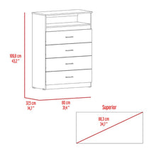 Organizador Barlovento, Chocolate, con Cuatro Cajones